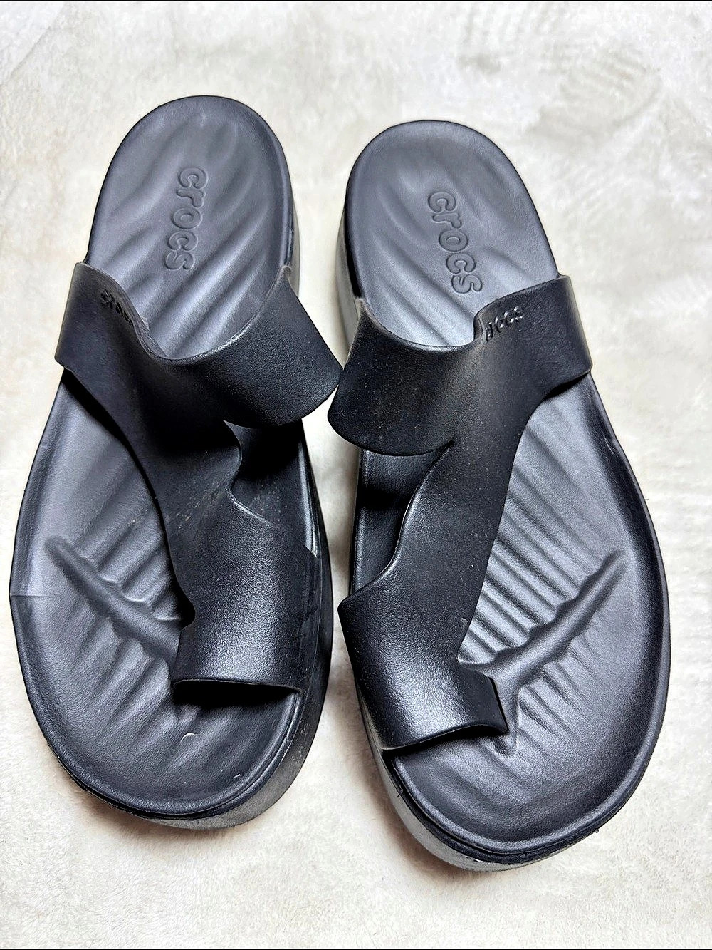 Crocs Mellow Recovery Slide Black Sandals Women's US 10 Like New